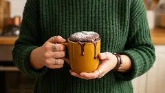 Chokladkaka i mugg – klar på 3 minuter: en snabb efterrätt